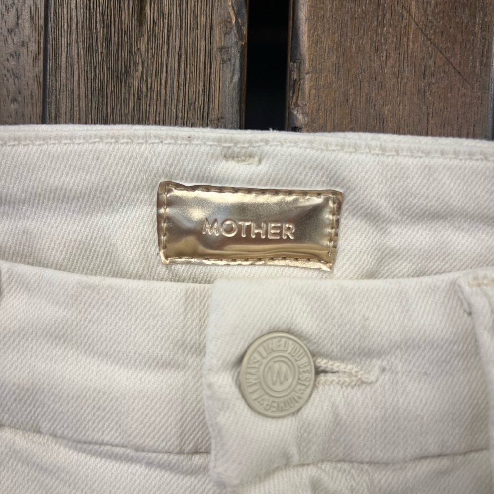 Mother Mid Waisted Looker Whipping the Cream Denim Size 25 - Picture 6 of 9